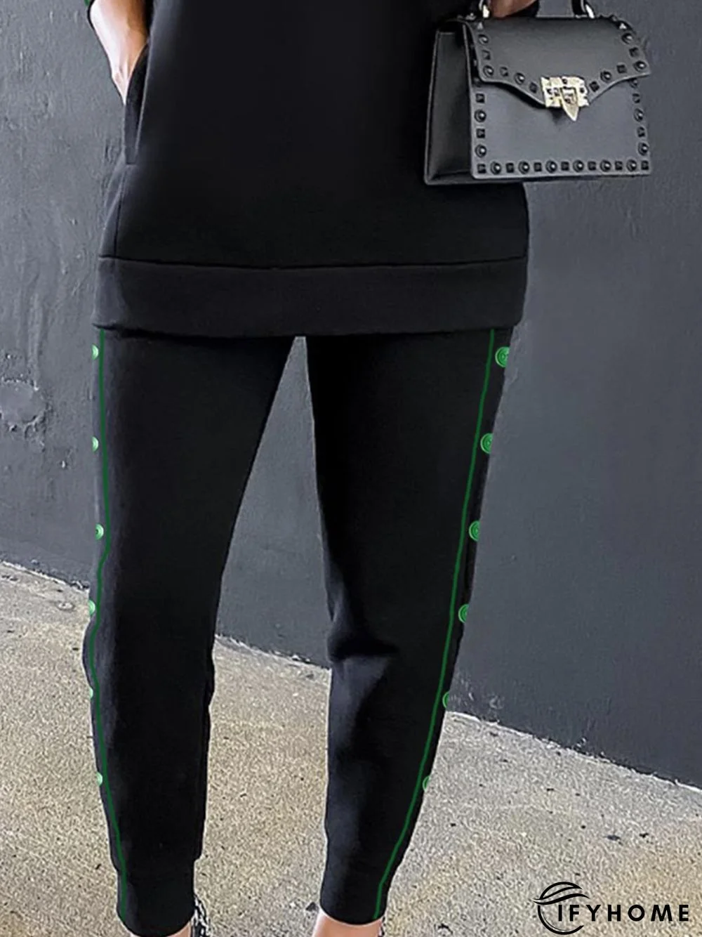 Urban Color Block Regular Fit Casual Pants | IFYHOME