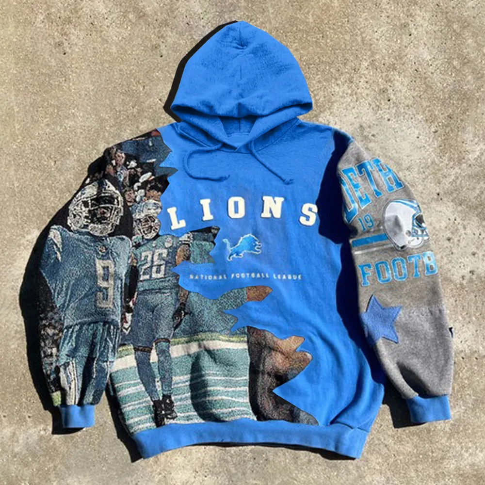 Fashionable Lions Print Long Sleeve Hoodies