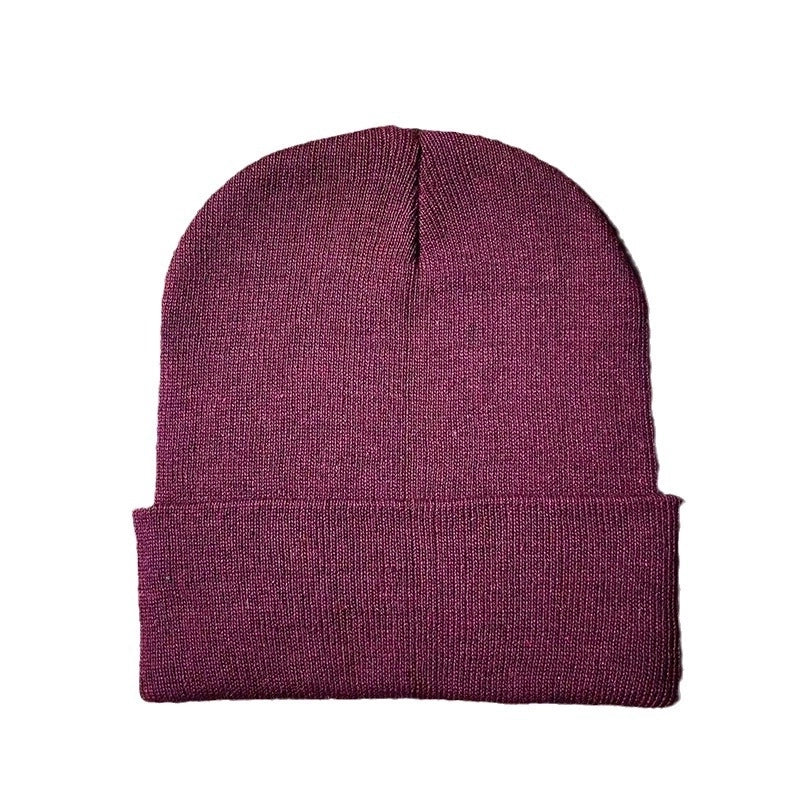 Unisex Minimalist Solid Color Eaveless Wool Cap
