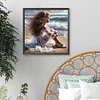 Diamond Painting-DIY Full Round Drill Girl(40*40 CM)
