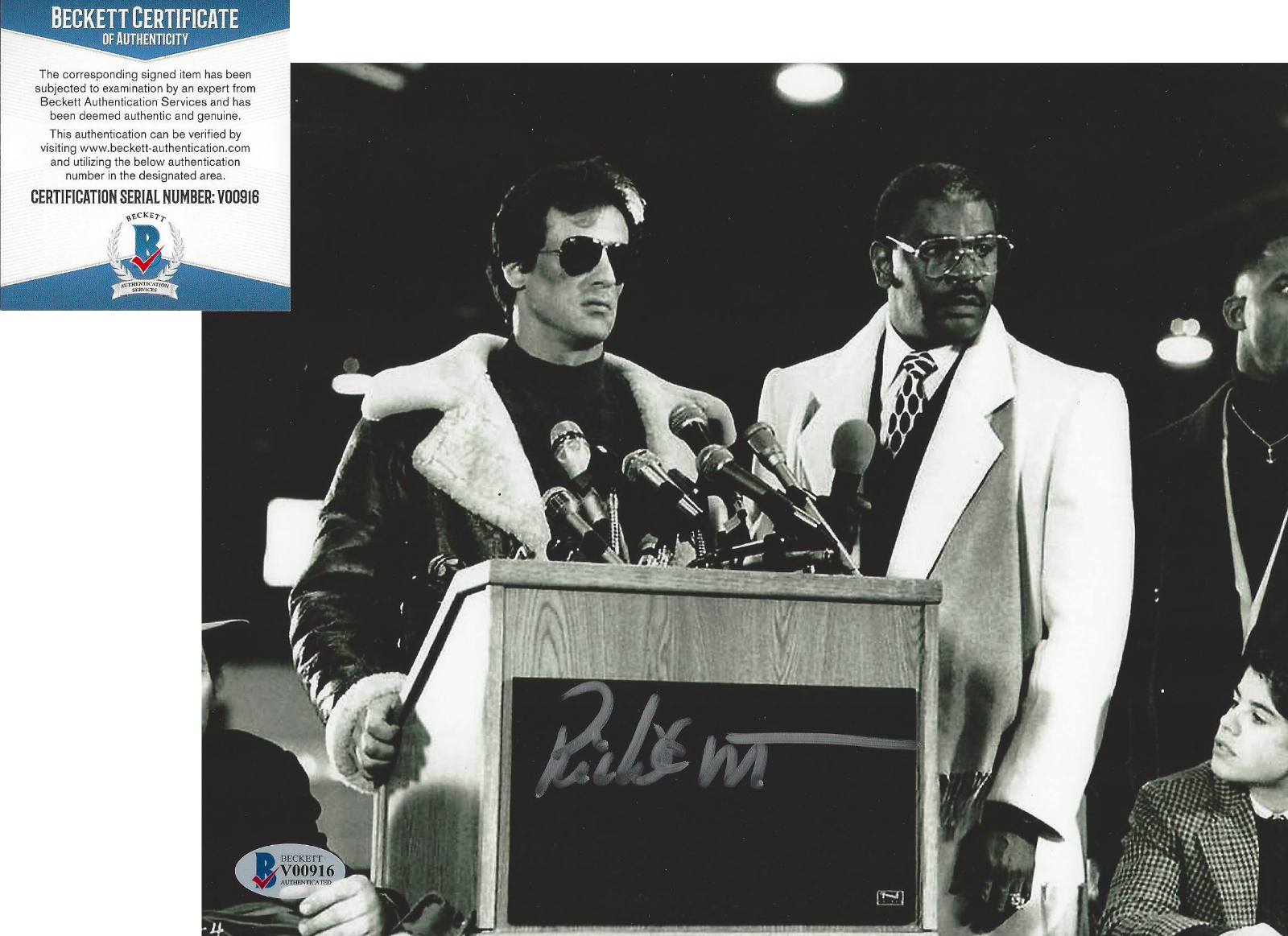 RICHARD GANT SIGNED 'ROCKY V 5' GEORGE DUKE 8x10 Photo Poster painting PROOF BECKETT COA BAS