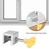 Door Window Lock Restrictor Adjustable Garage Frame Lock Alloy for Kids Pet Home