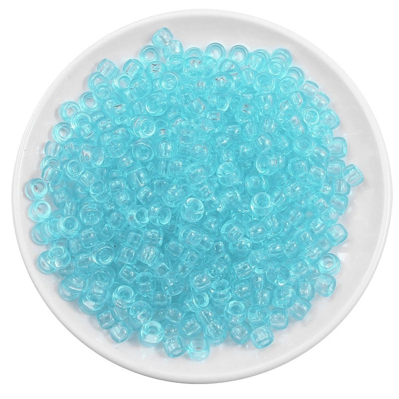 Acrylic Large Hole Barrel Beads 9*6mm Pony Beads Woven Handmade Diy Hand String Jewelry Accessories Beads Loose Beads