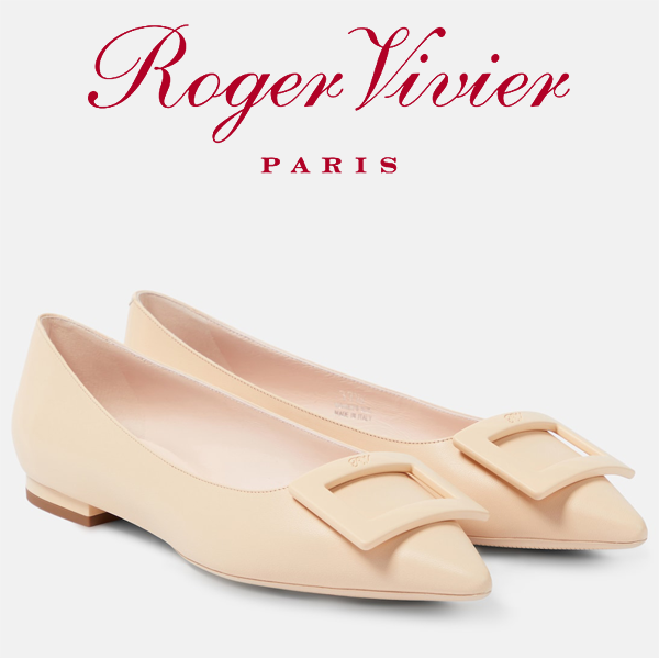【Roger Vivier】Δερμάτινες μπαλαρίνες Gommettine Ball