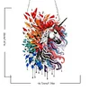DIY Fragment Unicorn Acrylic Special Shape Diamond Painting Hanging Pendant