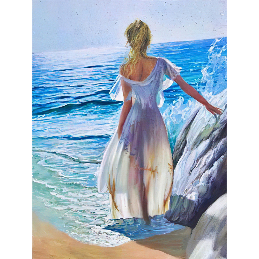 

Oil Painting Girl - Round Drill Diamond Painting - 30*40CM, 501 Original