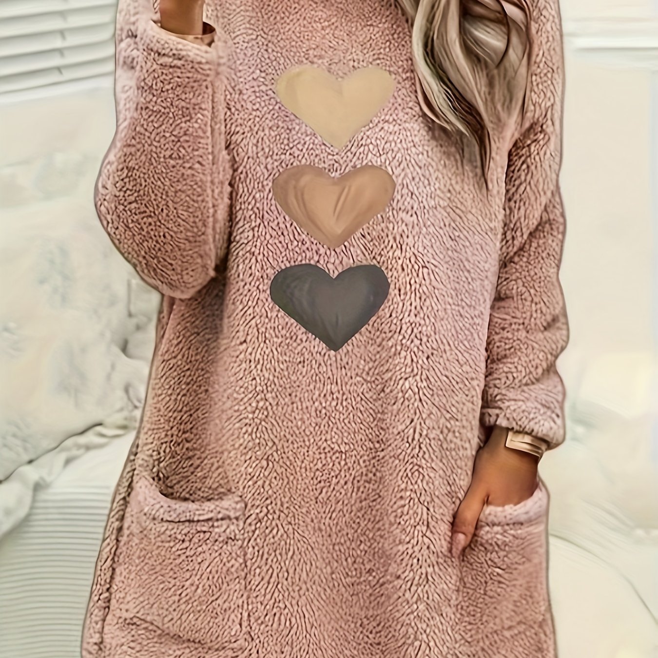 Cozy Sweatshirt Cozy Fleece-Lined Women's Long Sleeve Sweatshirt 