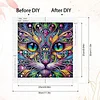 Diamond Painting-DIY Crystal Rhinestone Color Cat
