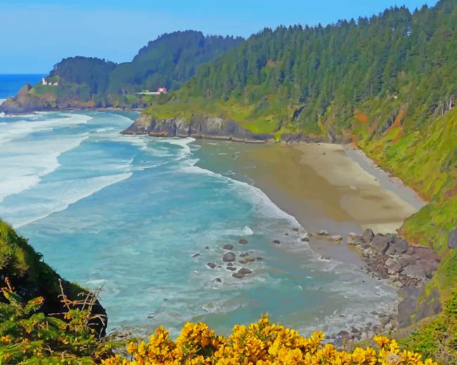 

Florence Oregon Beach – Paint By Numbers - 40*50CM, 501 Original