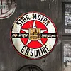 Essence moteur - Plaques rondes en m&eacute;tal(30*30cm)