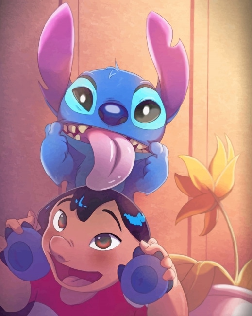 

Cute Lilo Crazy Stitch – Paint By Numbers - 40*50CM, 501 Original