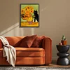 Van Gogh Sunflowers And Black Cat - 11CT Stamped Cross Stitch - 40*50cm