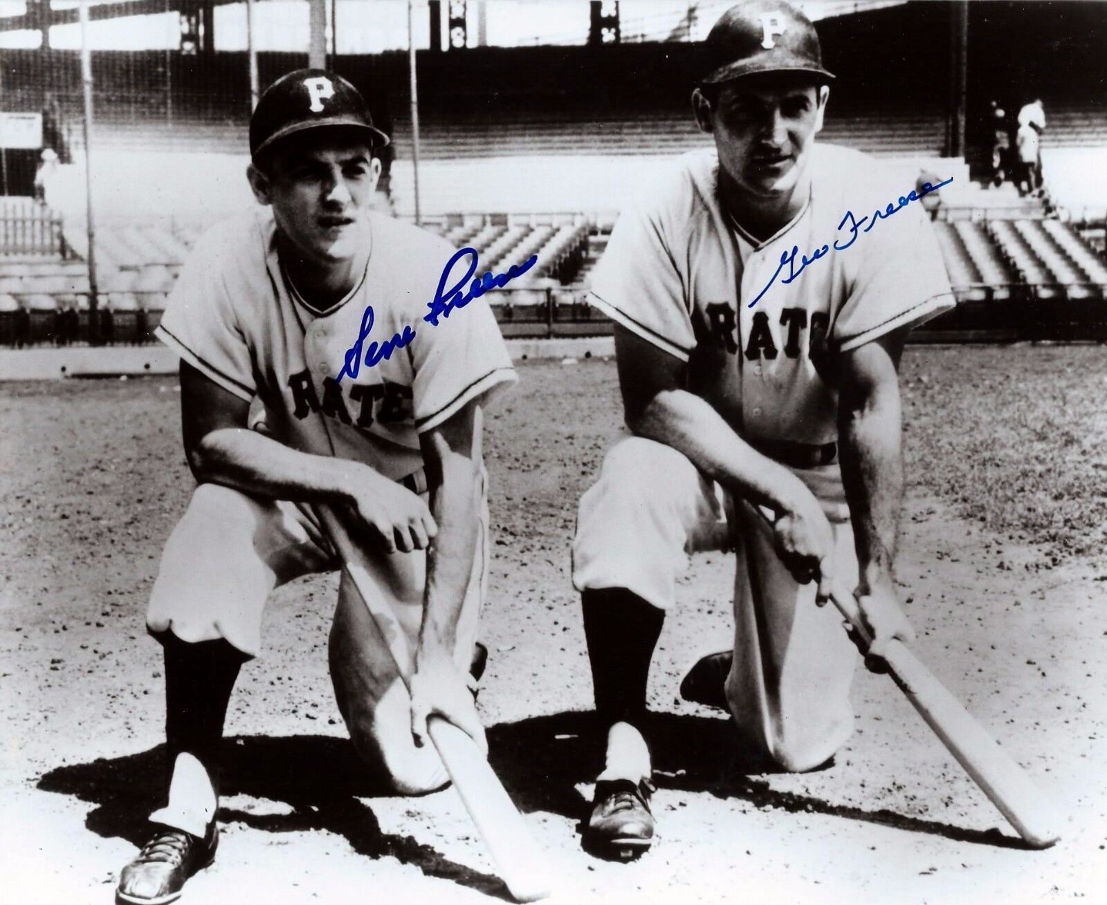 Autographed George se and Gene se Pittssburgh Pirates 8x10 Photo Poster painting COA