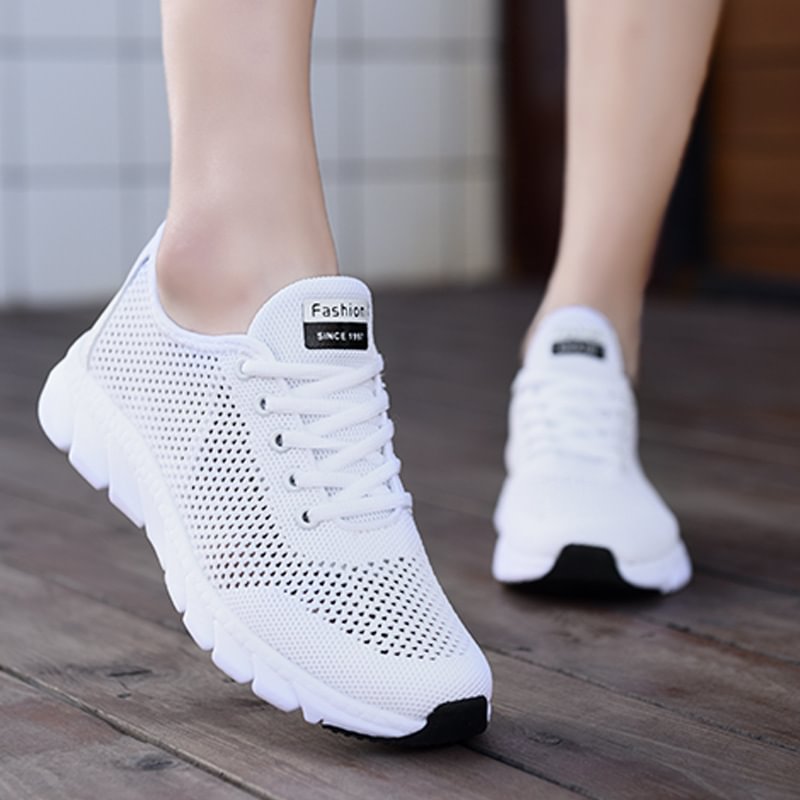 Tennis Flat Heel Women Mesh Fabric Pompom