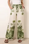 Wholesale Rayon Pants, Printed Wide Leg Trousers, SS2027 Resort Wear, High-Waist Palazzo Pants Vendor, Boutique Clothing Supplier