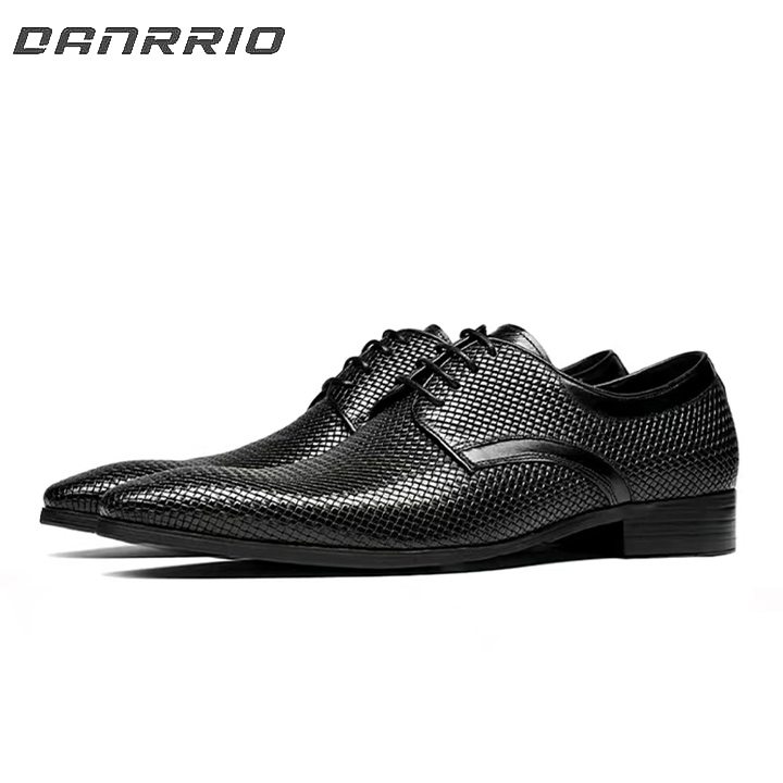 DANRRIO Woven Business Formal British Genuine Leather Cowhide Men's Shoes  DANRRIO.COM DANRRIO