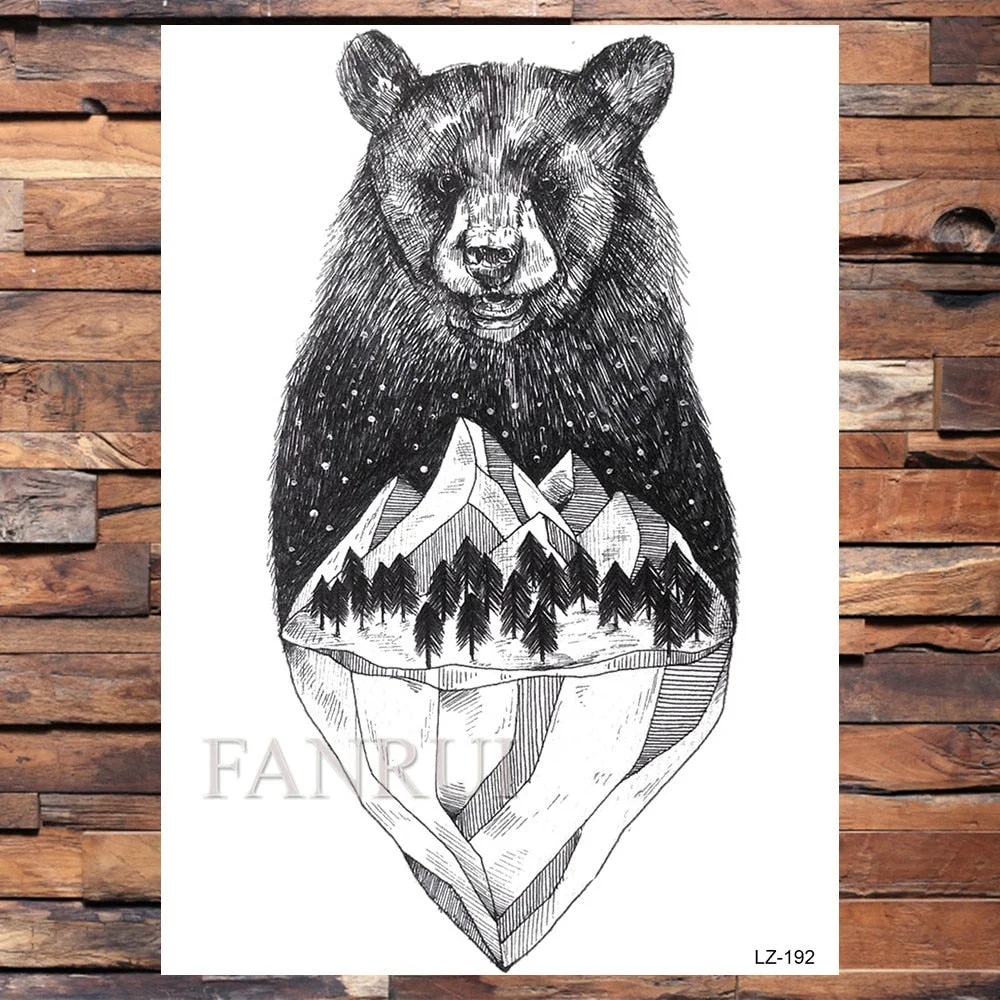 Mighty Lion King Of Beasts Tattoos Temporary Men Women Body Art Fake Tatoo Realistic Tribal Tiger Tattoo Sticker Arm Leg Makeup