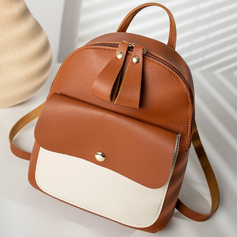Color Block Travel Daily Women's Backpack
