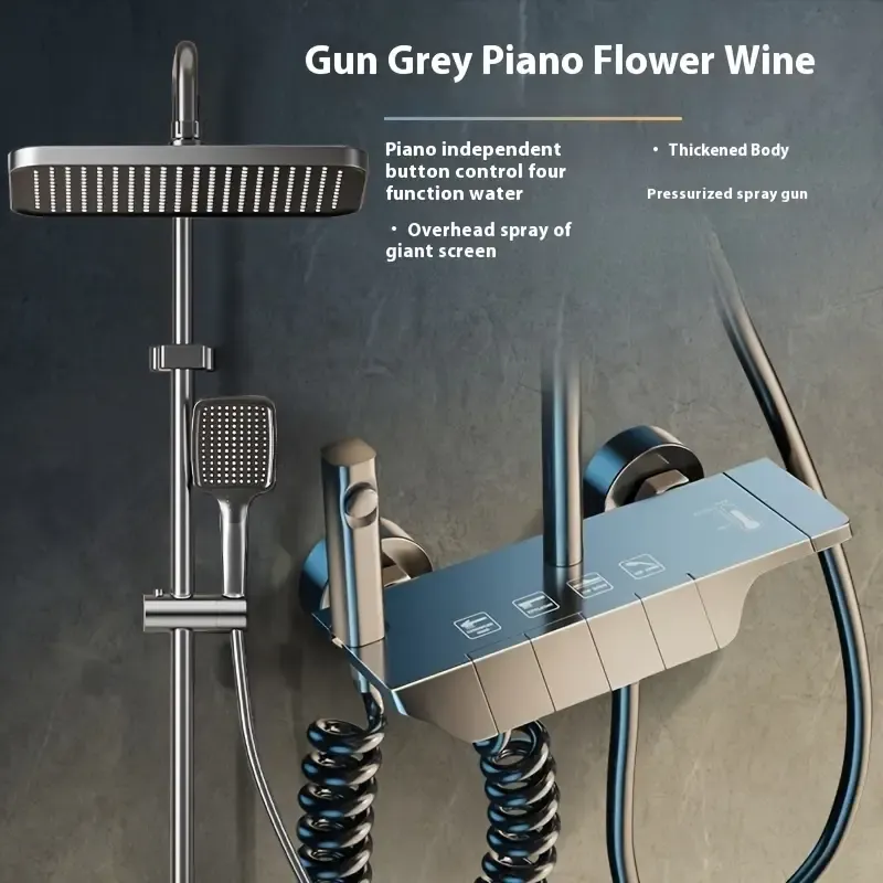 [24-hour delivery+Cash on delivery]Luxury Gray Shower Panel System with ...