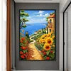 Sunflower Seascape-Full Embroidery 2 Strands 14CT Stamped Cross Stitch-40*60CM-Large Size