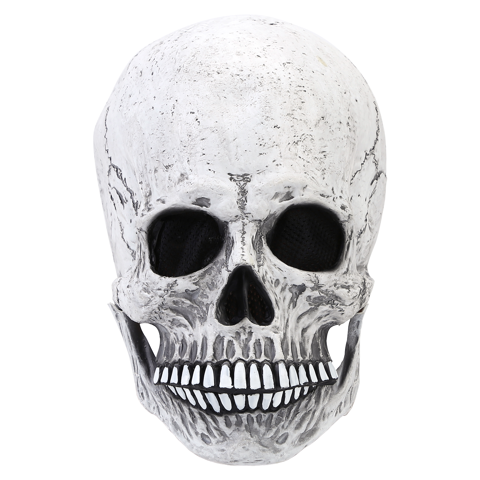 

Halloween Skeleton Headgear Full Head Skull Helmet with Movable Jaw Props, 501 Original