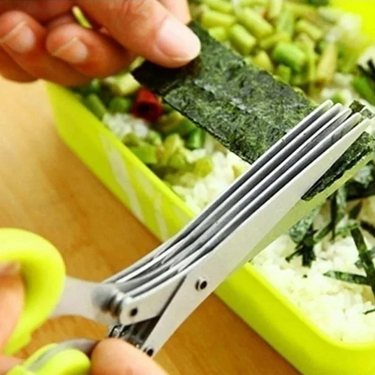 ⏳Hot Sale-5 Blade Kitchen Salad Scissors