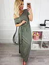 Flexible Neck Designed Bandage Maxi Dress