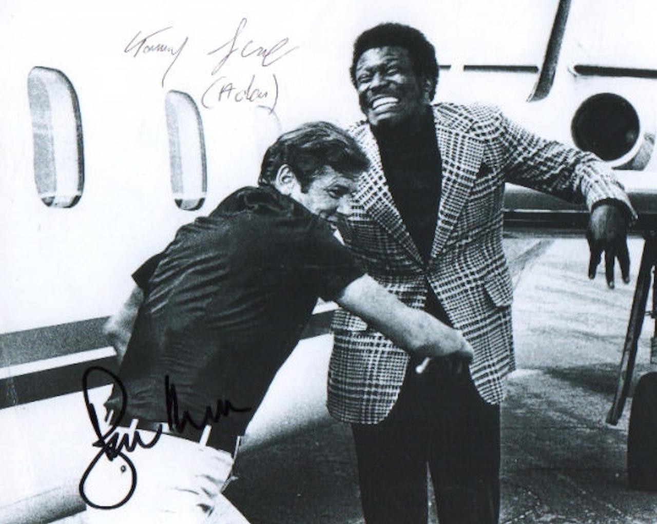 Roger Moore & Tommy Lane Bond 007 SIGNED AUTOGRAPHED 10X8