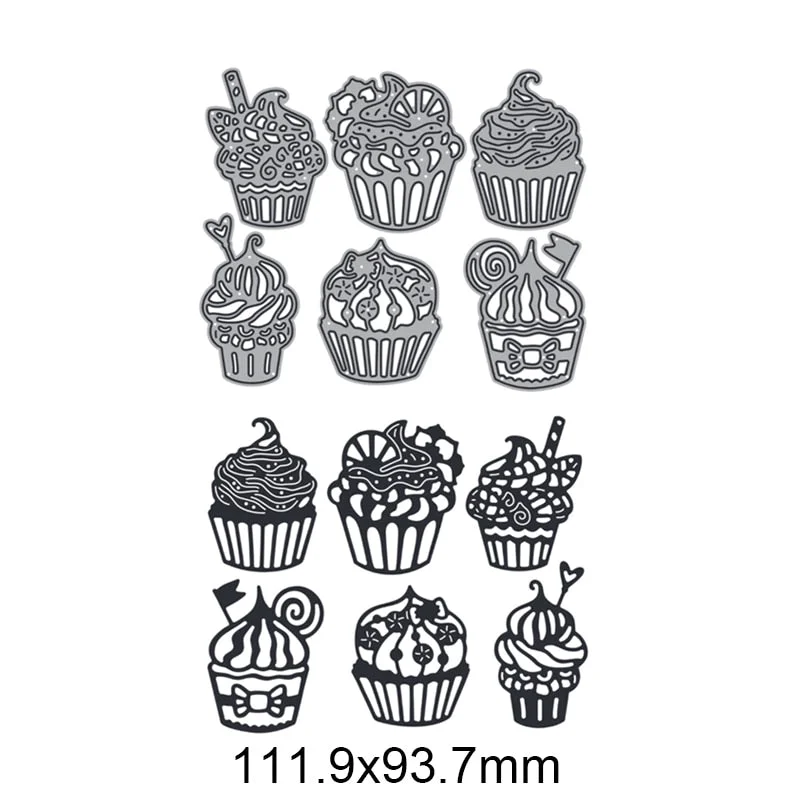 Delicious Cakes and Ice Cream Metal Cutting Dies For DIY Scrapbook Cutting Die Paper Cards Embossed Decorative Craft Die Cut New