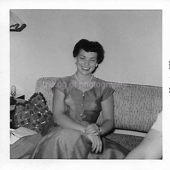 PORTRAIT OF A PRETTY YOUNG WOMAN Found Photo Poster paintinggraph bw Original VINTAGE 09 13 M