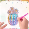 6PCS-Fleur animal-diamant peinture aimant r&eacute;frig&eacute;rateur