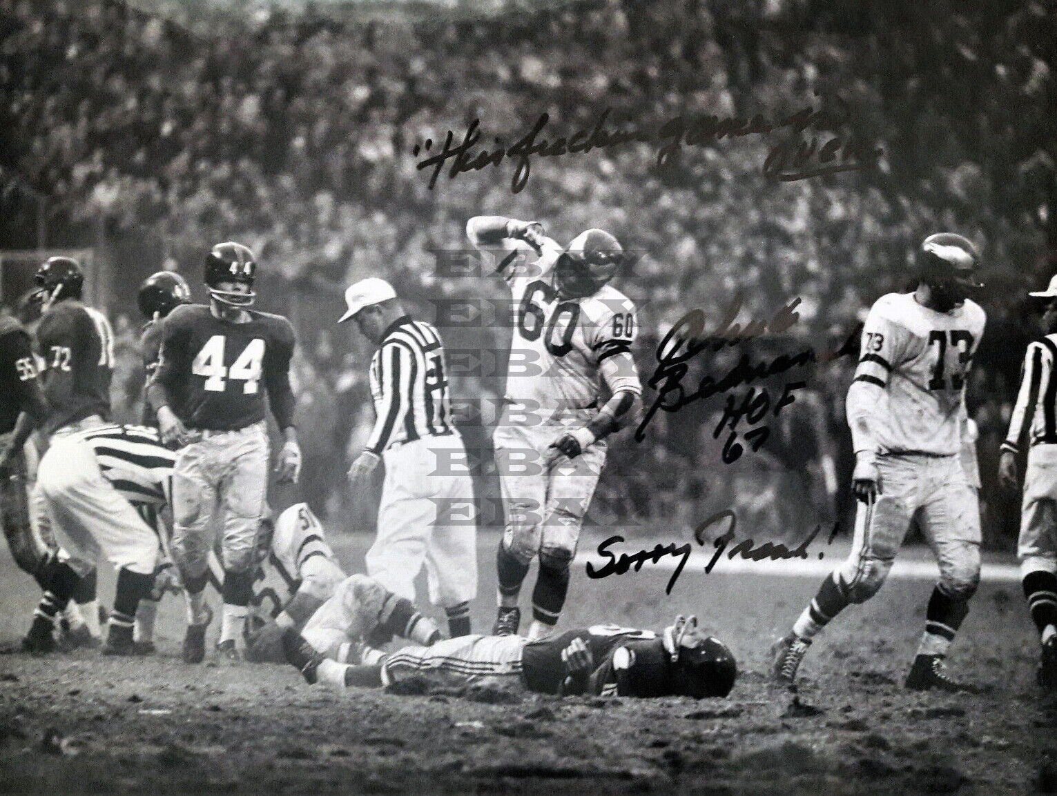 Chuck Bednarik Concrete Charlie Eagles Signed 8x10 autographed Photo Poster painting Reprint