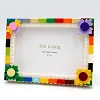 Sunflower DIY Building Block Photo Frame Kit,Creative Handmade Assembled Photo Frame Handmade Craft Gift Home Tabletop Display Decor