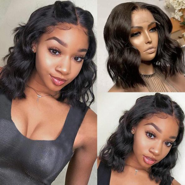 Short Lace Bob Wigs 13X4 5X5 Wavy Wave Lace Bob Wigs 180% Density Lace Wigs 