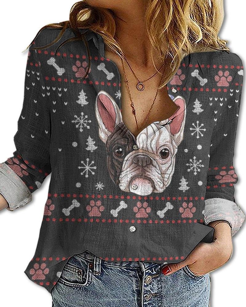 Women's casual printed shirt-120208