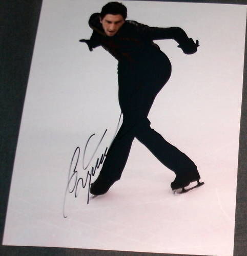 EVAN LYSACEK SIGNED AUTOGRAPH ICE SKATING STUD Photo Poster painting