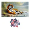(US Only)5D DIY Full Round Drill Diamond Painting Tiger Kit Home Decor Art Craft 40x70cm