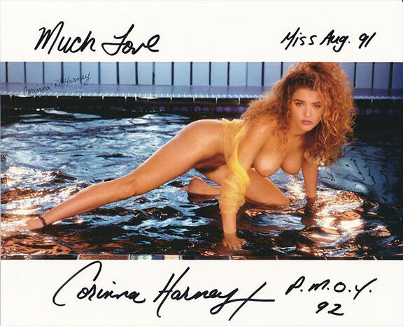 CORINNA HARNEY Signed Photo Poster paintinggraph - Beautiful Playboy Playmate Model - Preprint