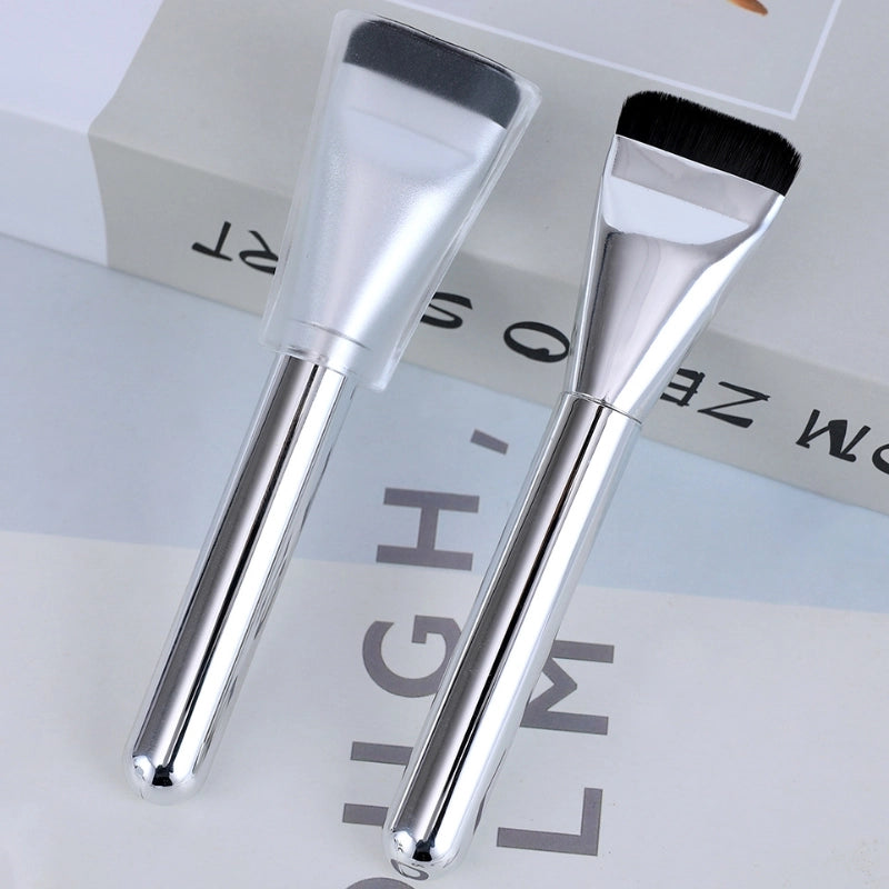 Korean Flat Head Makeup Brush Ultra-thin Flat Head Foundation Brush Mini Portable Single Mask Brush