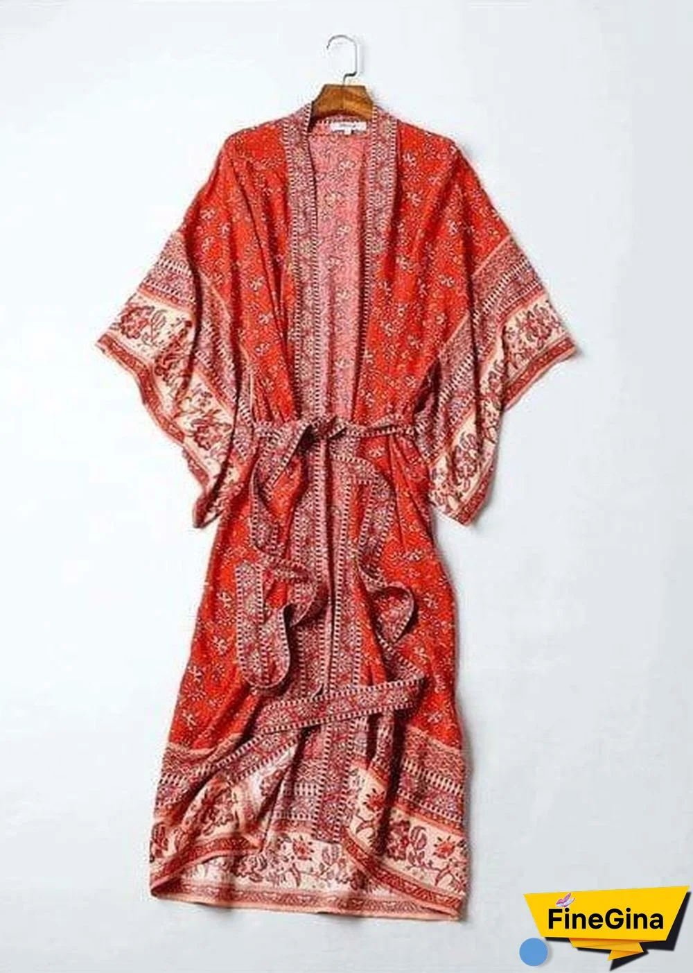 Women's Chic Sienna Boho Kimono - Red Dress