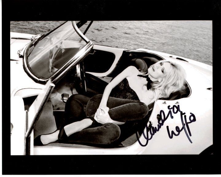 CLAUDIA SCHIFFER signed autographed ALFA ROMEO 8x10 Photo Poster painting
