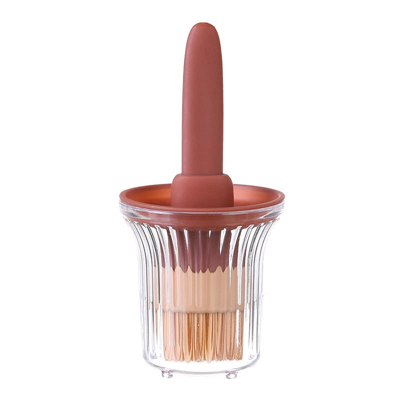 Oil Brush Household High Temperature Resistant Silicone Oil Brush With Bottle Kitchen Pancake Food Grade Barbecue Baking Integrated Oil Brush Bottle