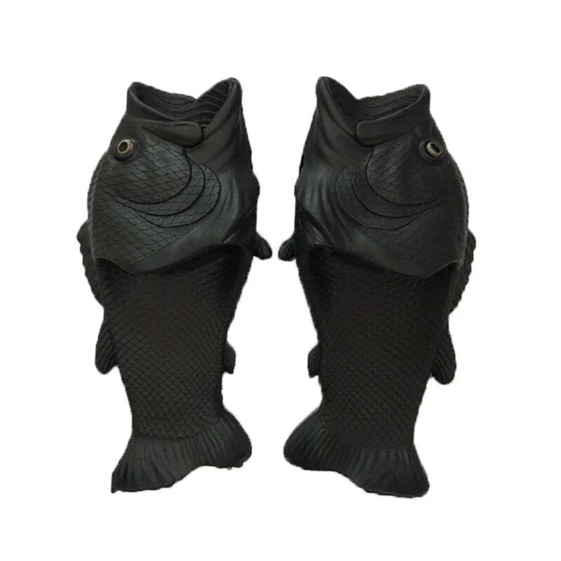 Funny Slippers Man Footwear Family Shoes Parent-child Sandals Plus Size 24-47 Summer Beach Shoes Boys Unisex Fish Slippers 2021