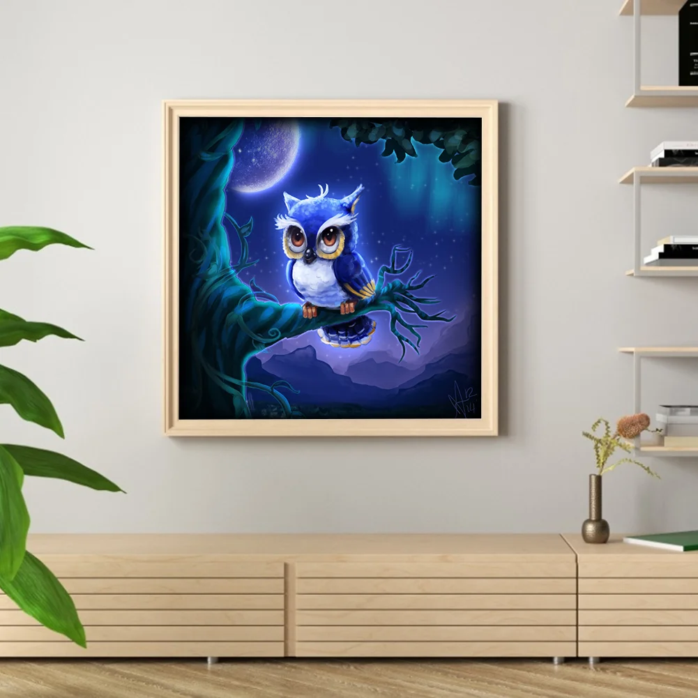 Full Round Diamond Painting 30*30cm - Owl