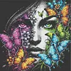 Diamond Painting -DIY Round Drill Butterfly Girl(40x40cm)