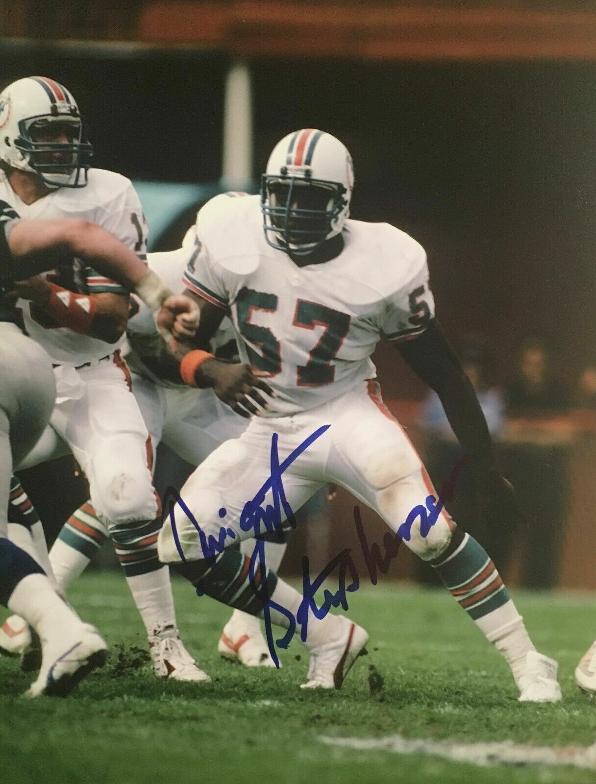 Dwight Stephenson Autographed Signed 8x10 Photo Poster painting ( HOF Dolphins ) REPRINT