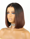 Bob Wigs 100% Human Hair Straight Wig 5x5 Lace Closure Wig 10inches black Hair Pre Plucked 