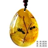 Insect Amber Pendant Natural Butterfly Specimen Insect Amber Necklace Children's Hanging Accessories