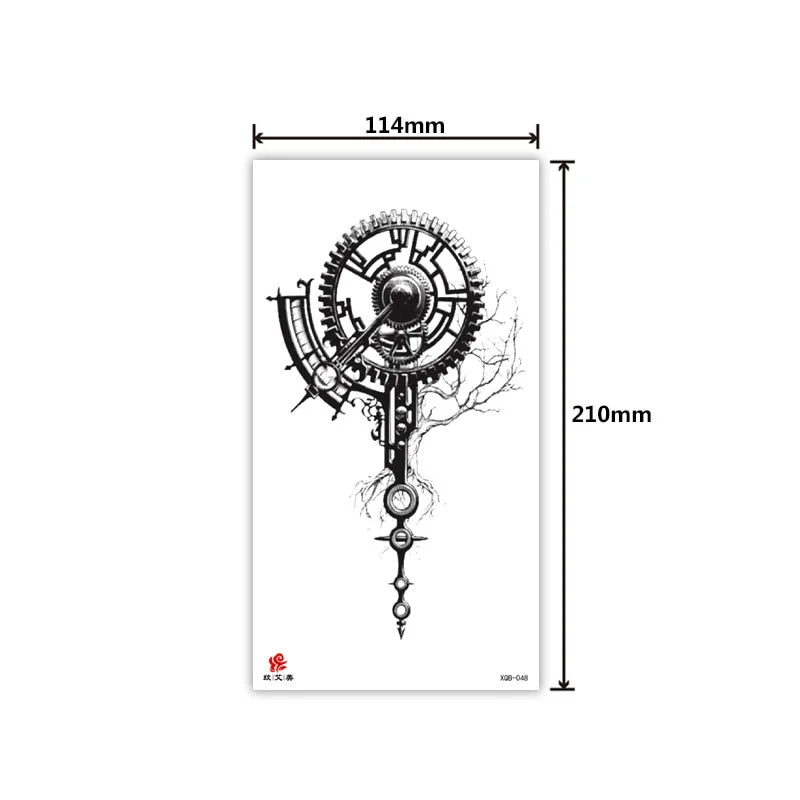 Tattoo Applique Arm Men and Women Small Full Arm Waterproof Tattoo Sticker Symbol Totem Animal Skull Text Tattoo Sticker