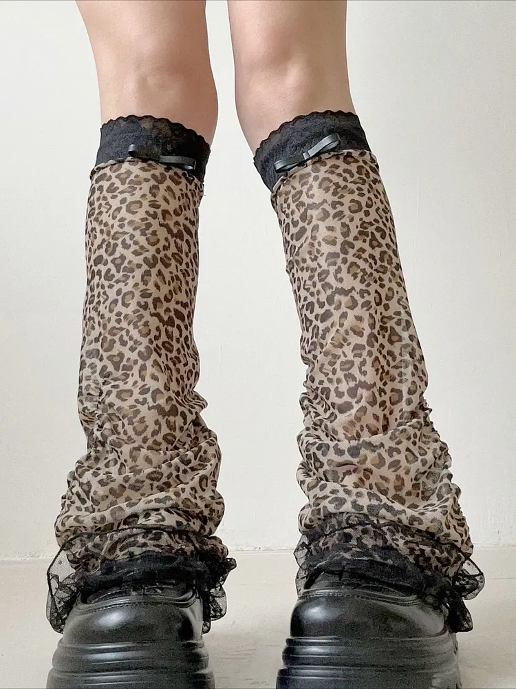 Y2K Personality Leopard Print Socks